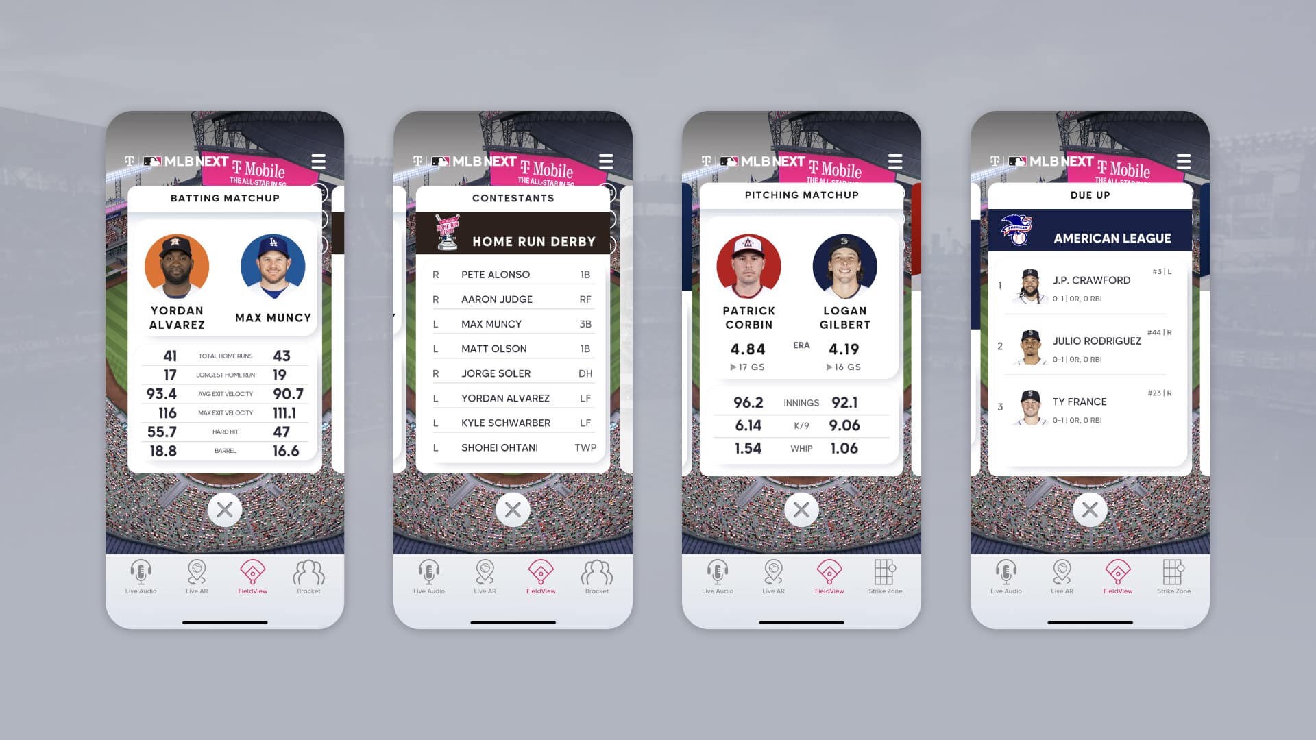 Advanced AR features showing 3D field overlays and real-time game analytics for enhanced fan engagement.