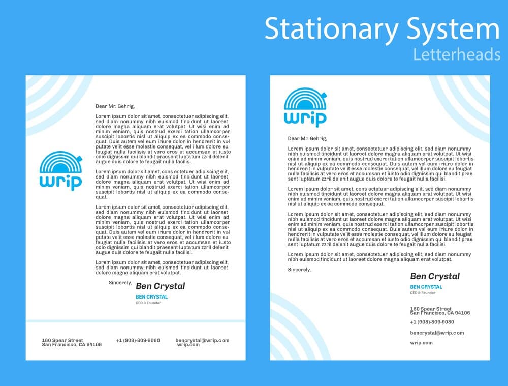 Letterheads.